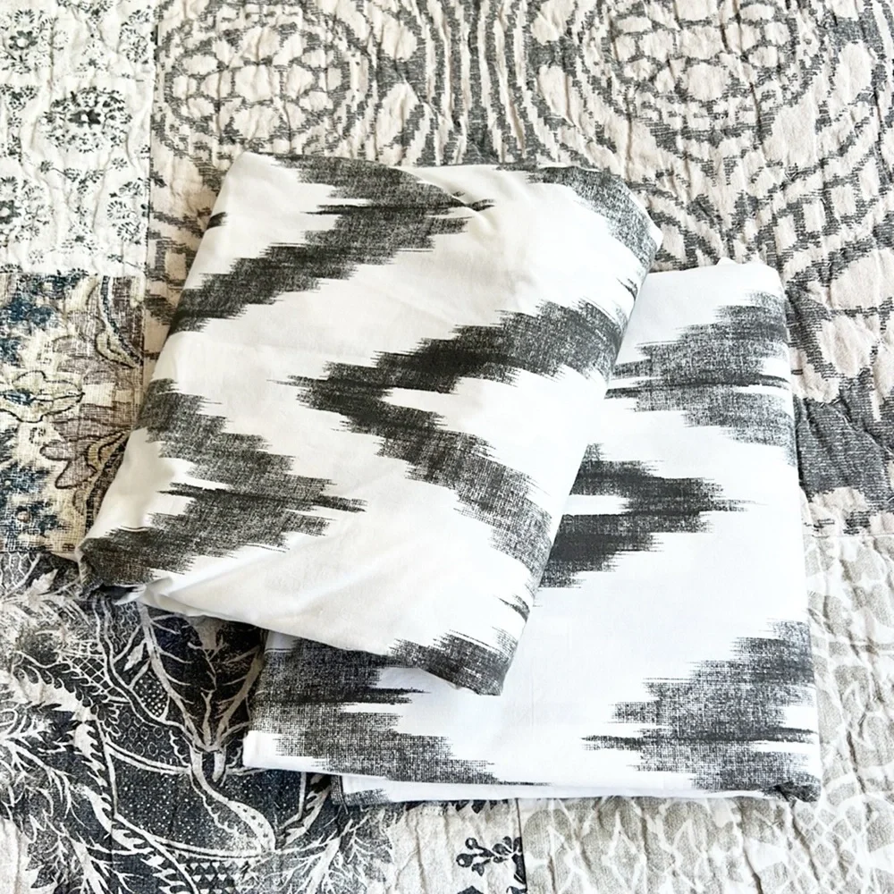 Two Twins Duvet Chevron-motif bedding from Dwell, West Elm